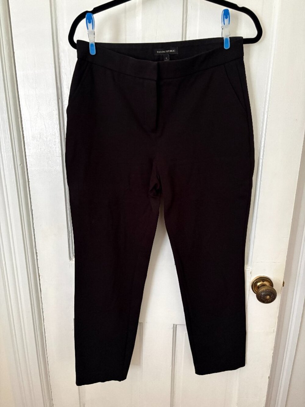 Banana Republic mid-rise black pants ankle length stretch